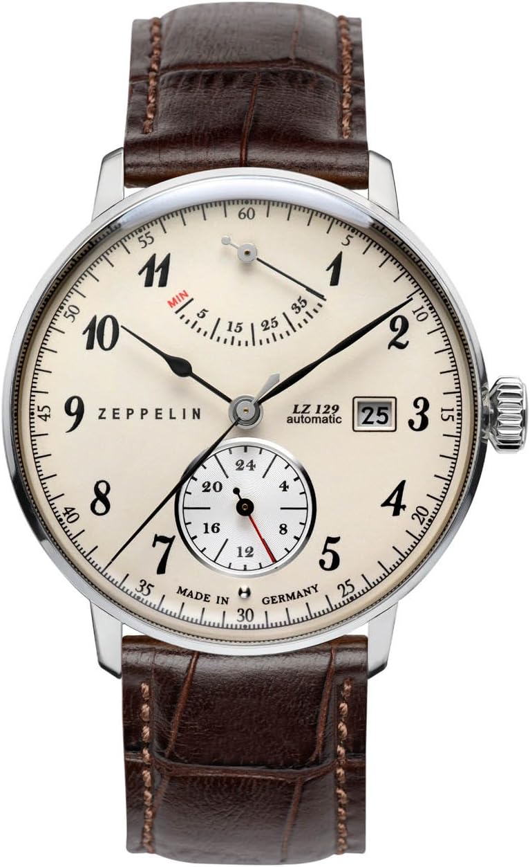 Graf Zeppelin LZ129 Hindenburg Automatic Watch with Power Reserve and 24hr Subdial 7060-4