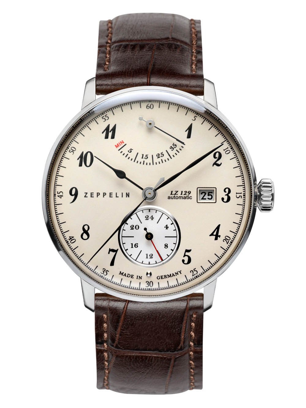 Graf Zeppelin LZ129 Hindenburg Automatic Watch with Power Reserve and 24hr Subdial 7060-4