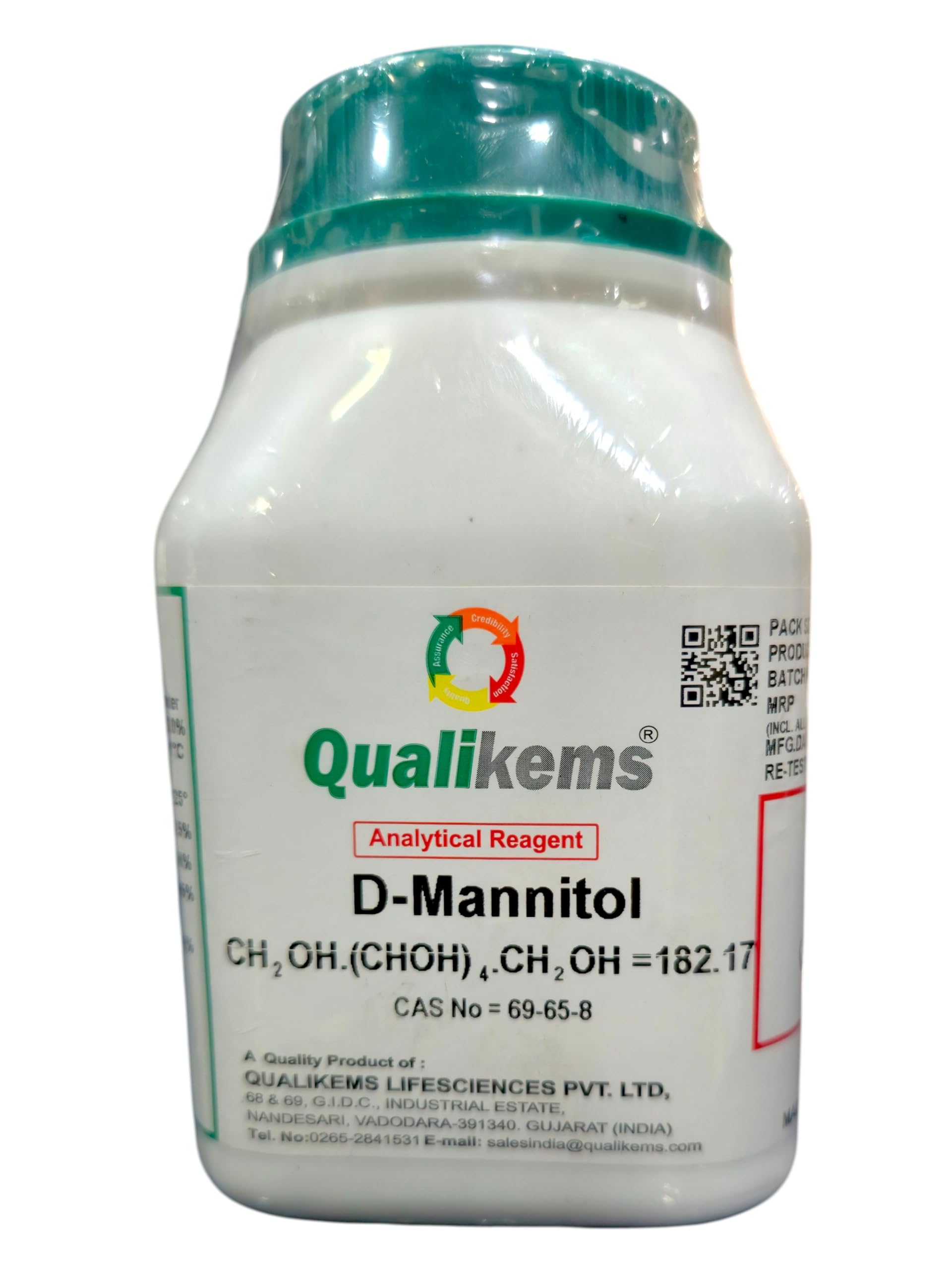 D-Mannitol,250gm QUALIKEMS (CAS NO 69-65-8) Extra Pure 98-102.0% Analytical Reagent-image-37