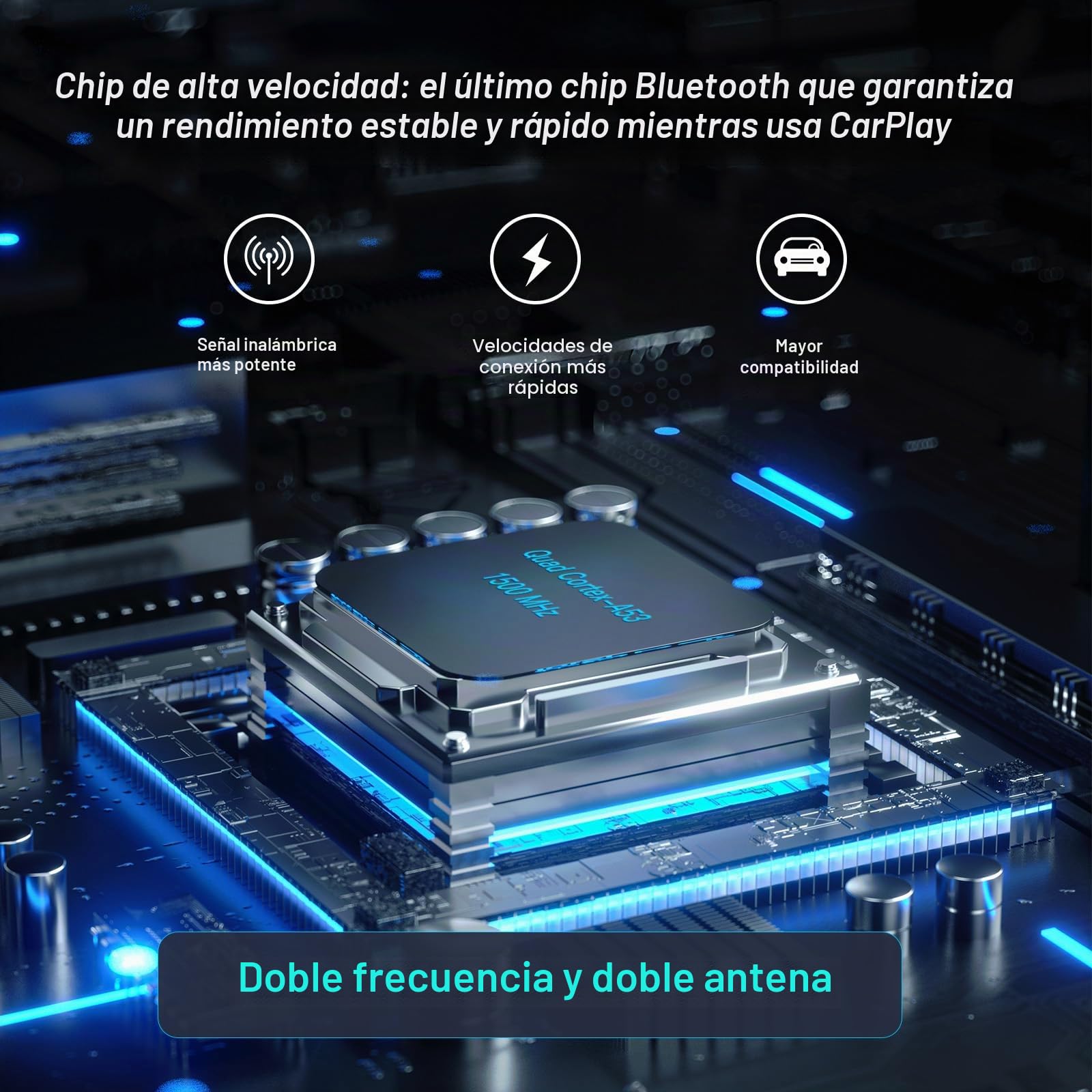 CarPlayBox inalámbrico con tarjeta Netflix/YouTube/TF Convierte CarPlay con cable en un adaptador inalámbrico para coche CarPlay con cable de fábrica