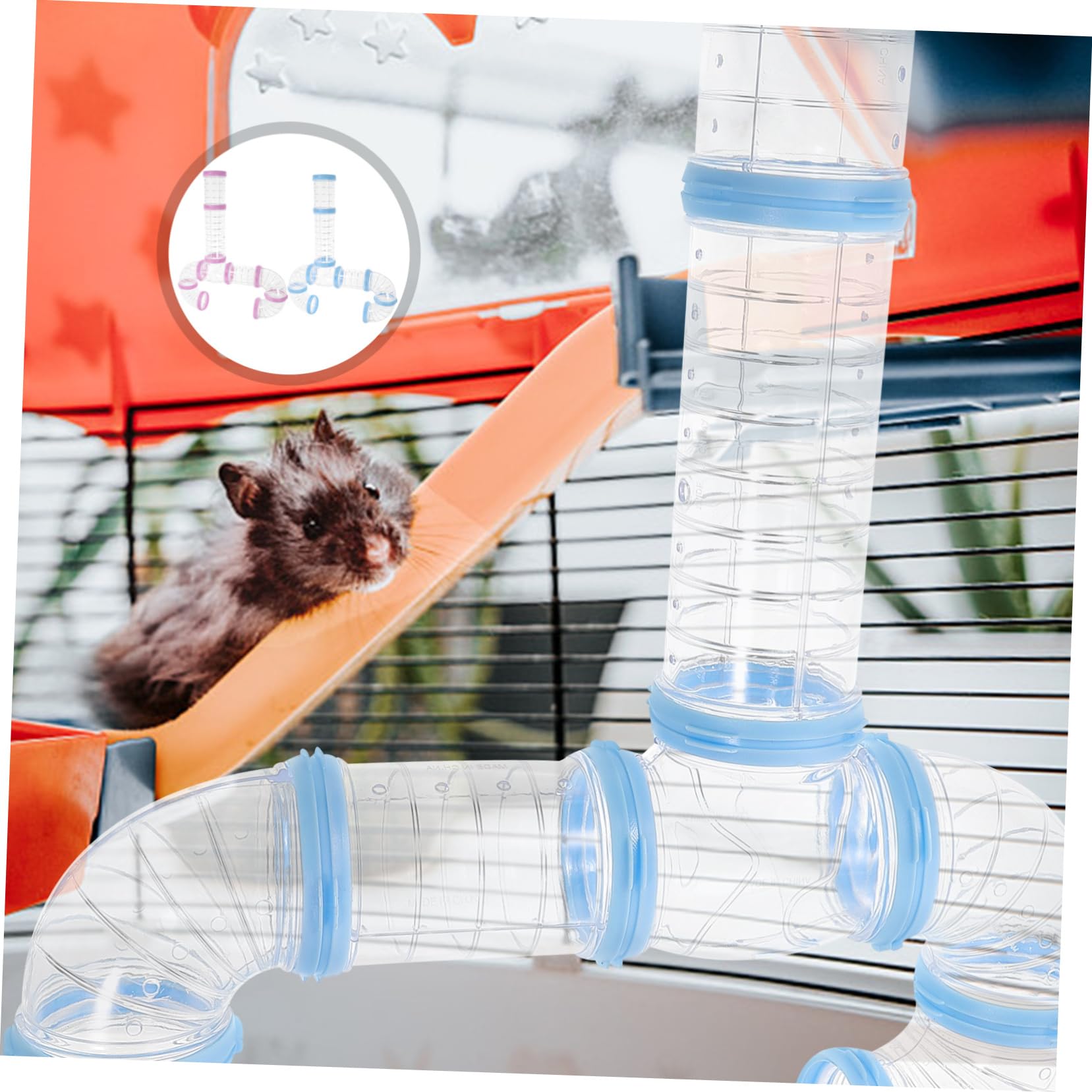 Hamstertunnel aus Kunststoff für Selbstgemacht Verbindung, 2 Satz