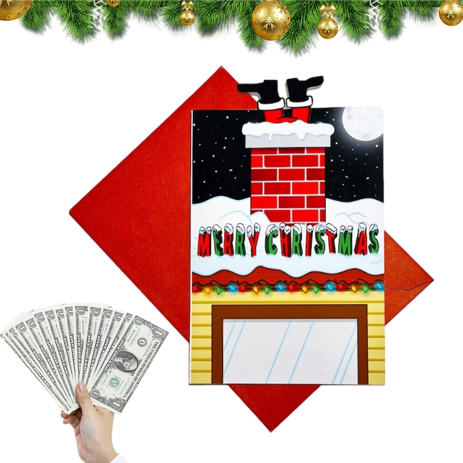 Generico Fermasoldi Natalizi, portasoldi Natalizi | Ornamenti Natalizi per Porta Soldi | Decorazione Porta Soldi Natalizi, Porta Contanti Natalizi, Carte Denaro Festive Natalizie