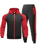 Riskrole Men's Tracksuit 2 Pieces Set Zip Up Hoodie Sweatsuits Athletic Jogging Suit Set Casual Outfit with Pockets