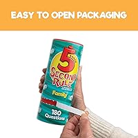Vista 3 de 5 Second Rule Family Edition (Mini Tube) - Juego de cartas de preguntas simples para diversión familiar, fiesta, niños, viajes, noche
