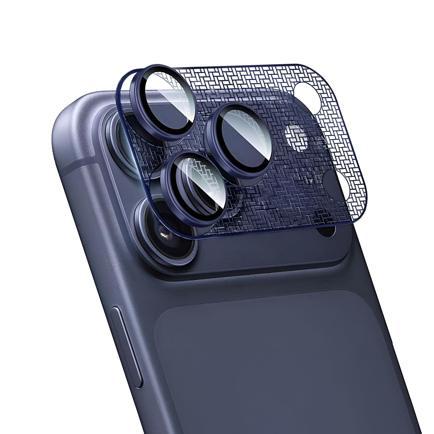 Prolet® 2-in-1 Camera Lens Protector for iPhone 17 Pro, 9H Tempered Glass with Precision-Crafted Metal Frame, Full Camera Coverage, HD Clear, Scratch & Impact Resistant Lens Protection - Blue-image-16