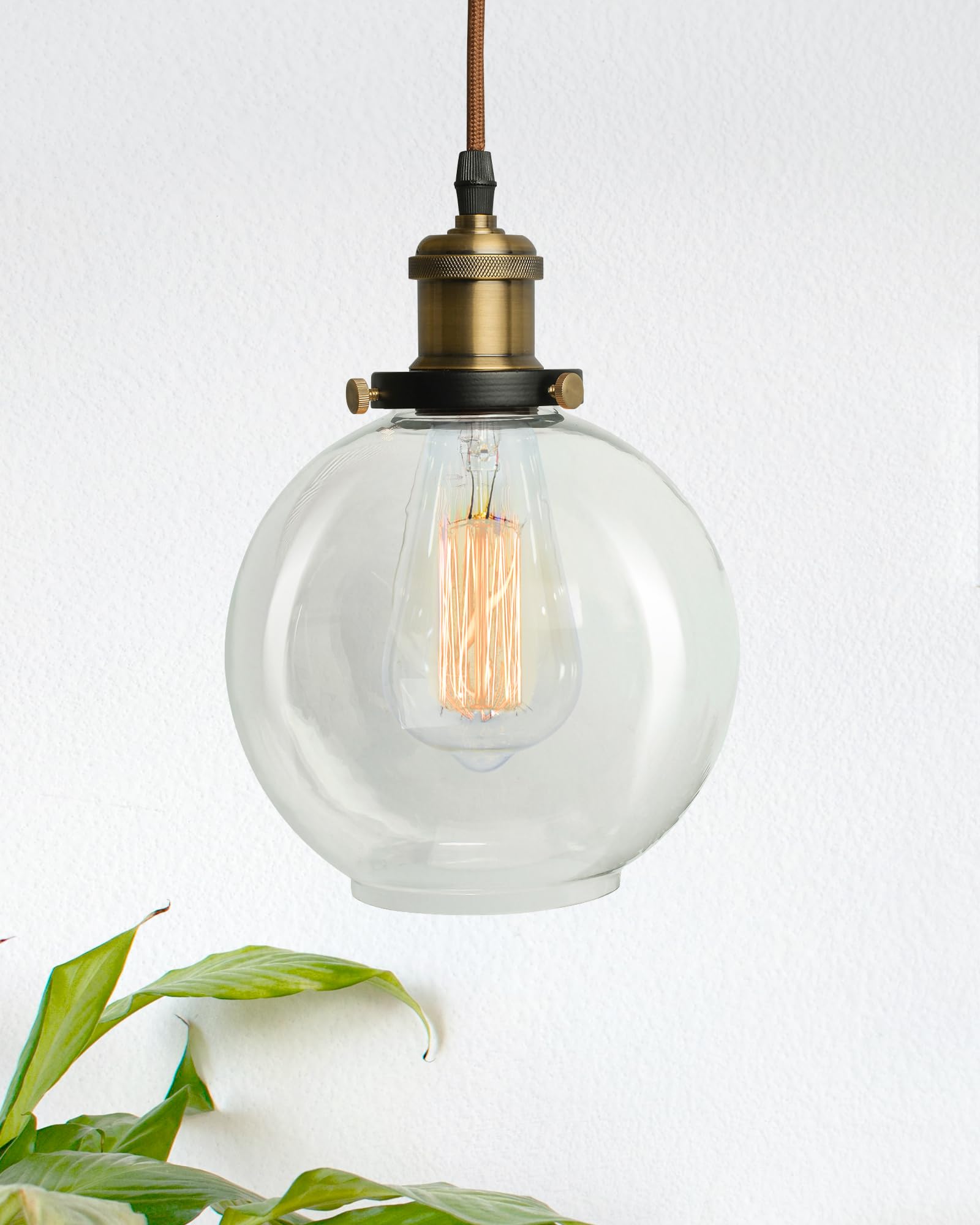Vintage Yellow Pendant Light - Retro Industrial Chandelier -13