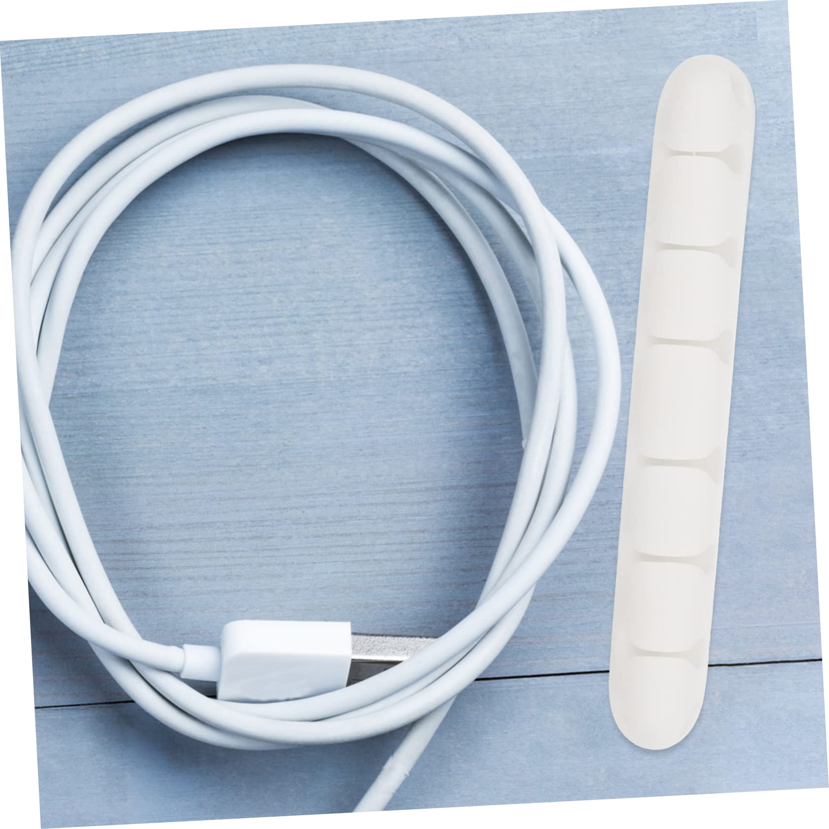 Hemobllo 10piezas Organizador De Cables Adhesivo Para Escritorio Clips Para Gestión De Cables De Ranuras Soporte Autoadhesivo Usb