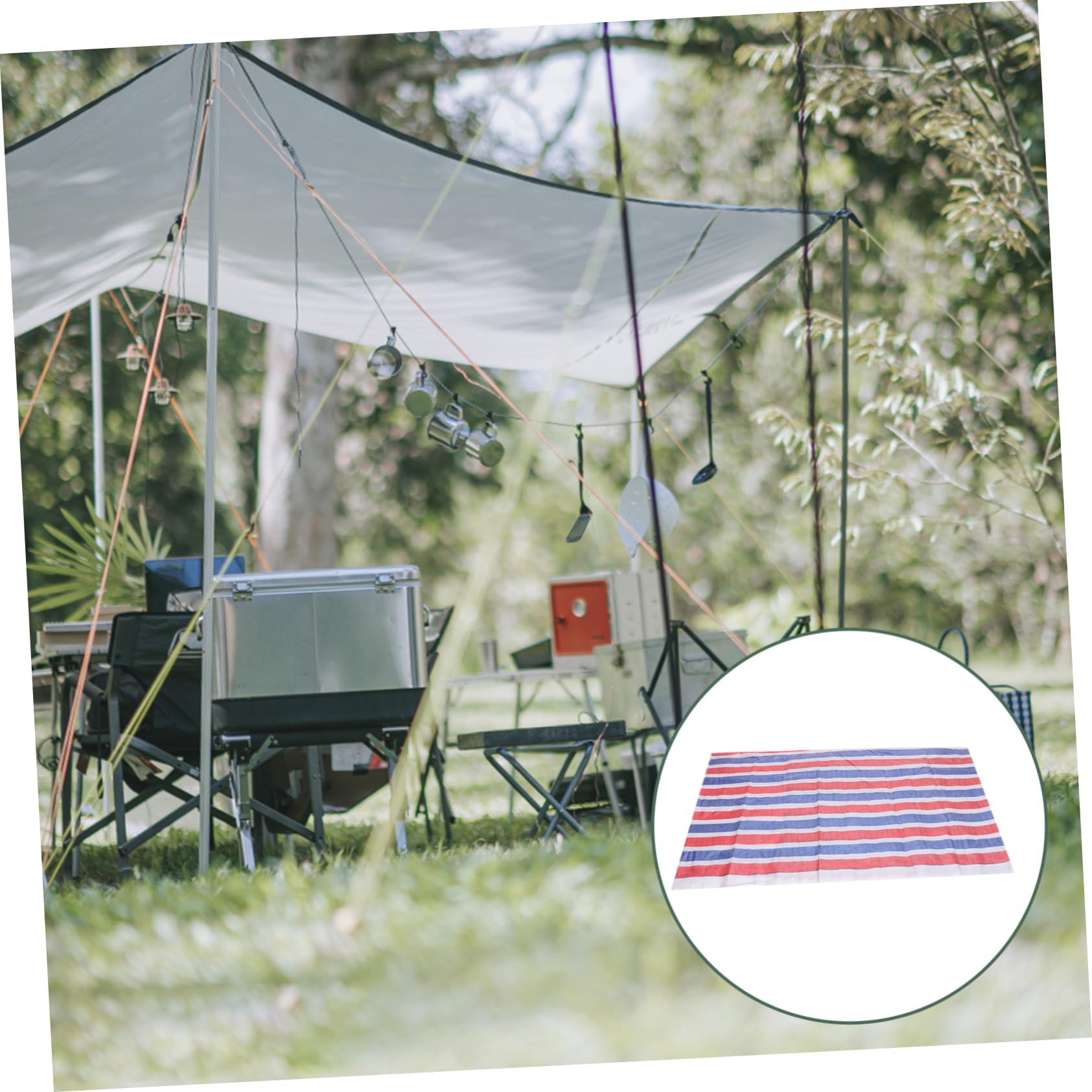 INOOMP Telo in Telo da Campeggio da Giardino Leggero per Proteggere Polvere e Insetti Spiagge Picnic Campeggio e Altre attività all Aperto