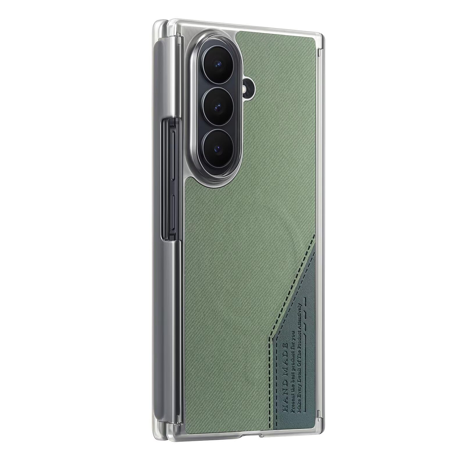 Coque Samsung Galaxy Z Trifold Étui Pliable Magnétique Patchwork Vert - 8