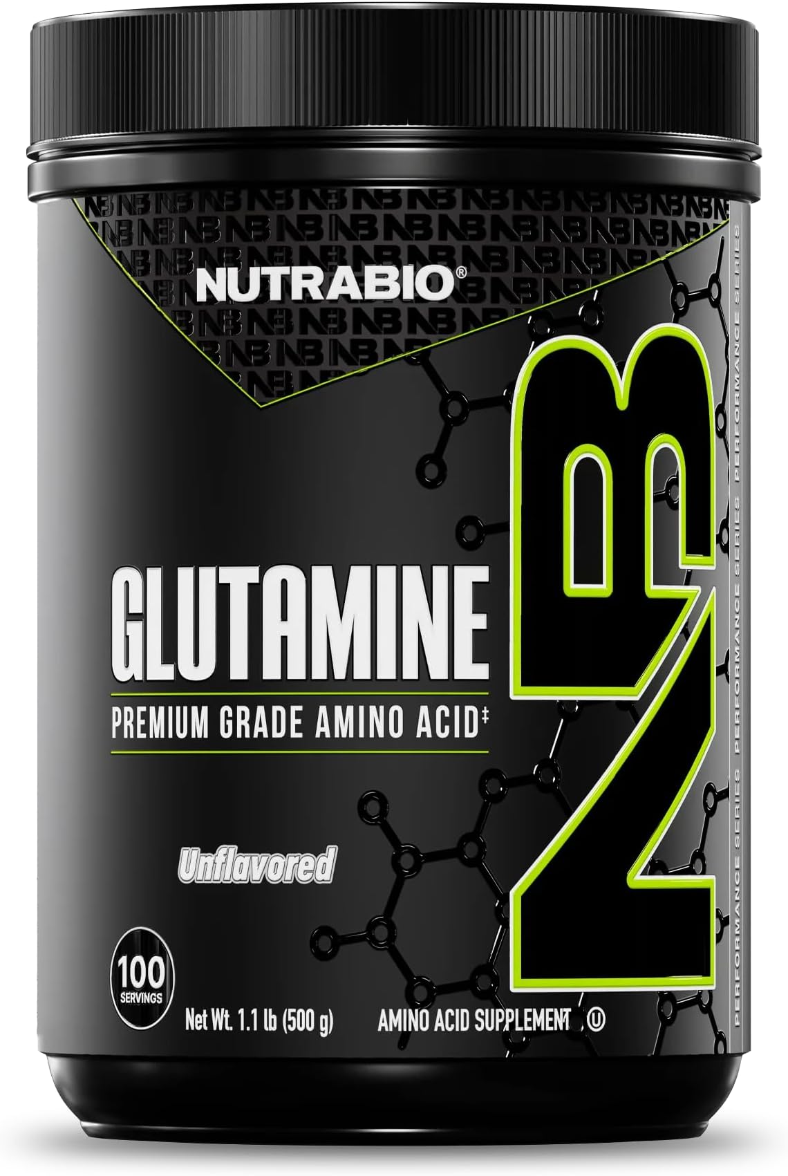Pure L-Glutamine Powder, 100 Servings L-Glutamine Supplement, Amino Acid, Pure Grade, Glutamina, Absolutely no Additives, Fillers or Excipients, Muscle Recovery Supplement - (500 Grams)