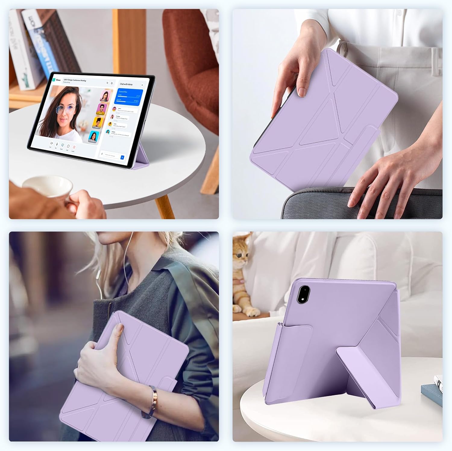 Case for OnePlus Pad 3 – 13.2Inch Slim Magnetic Stand Cover, PU Leather, Full Protection, Anti-Scratch, Dirt-Resistant, Lightweight[Purple]