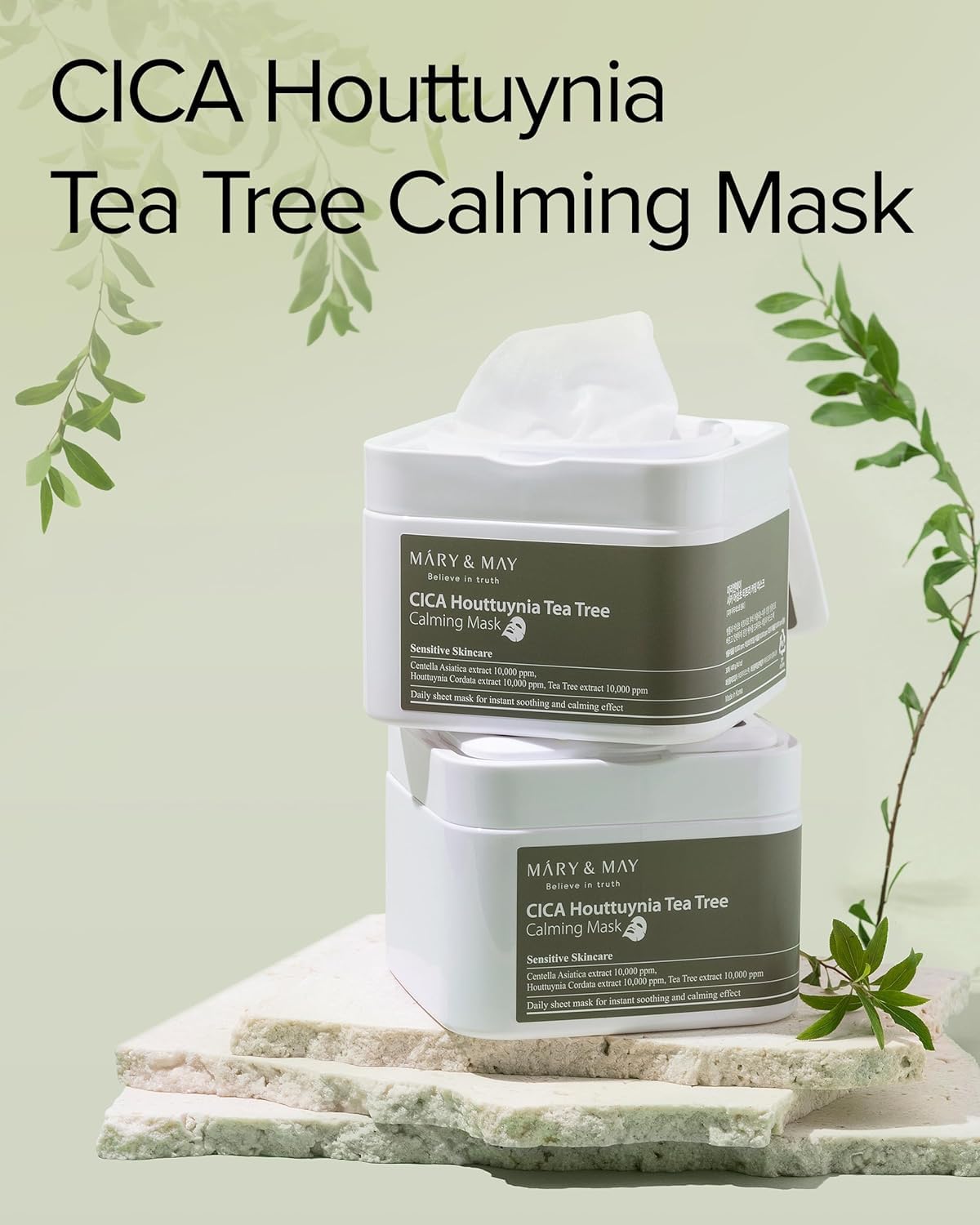 MARY & MAY Cica Houttuynia Tea Tree Calming Mask 30 pcs (400 g)