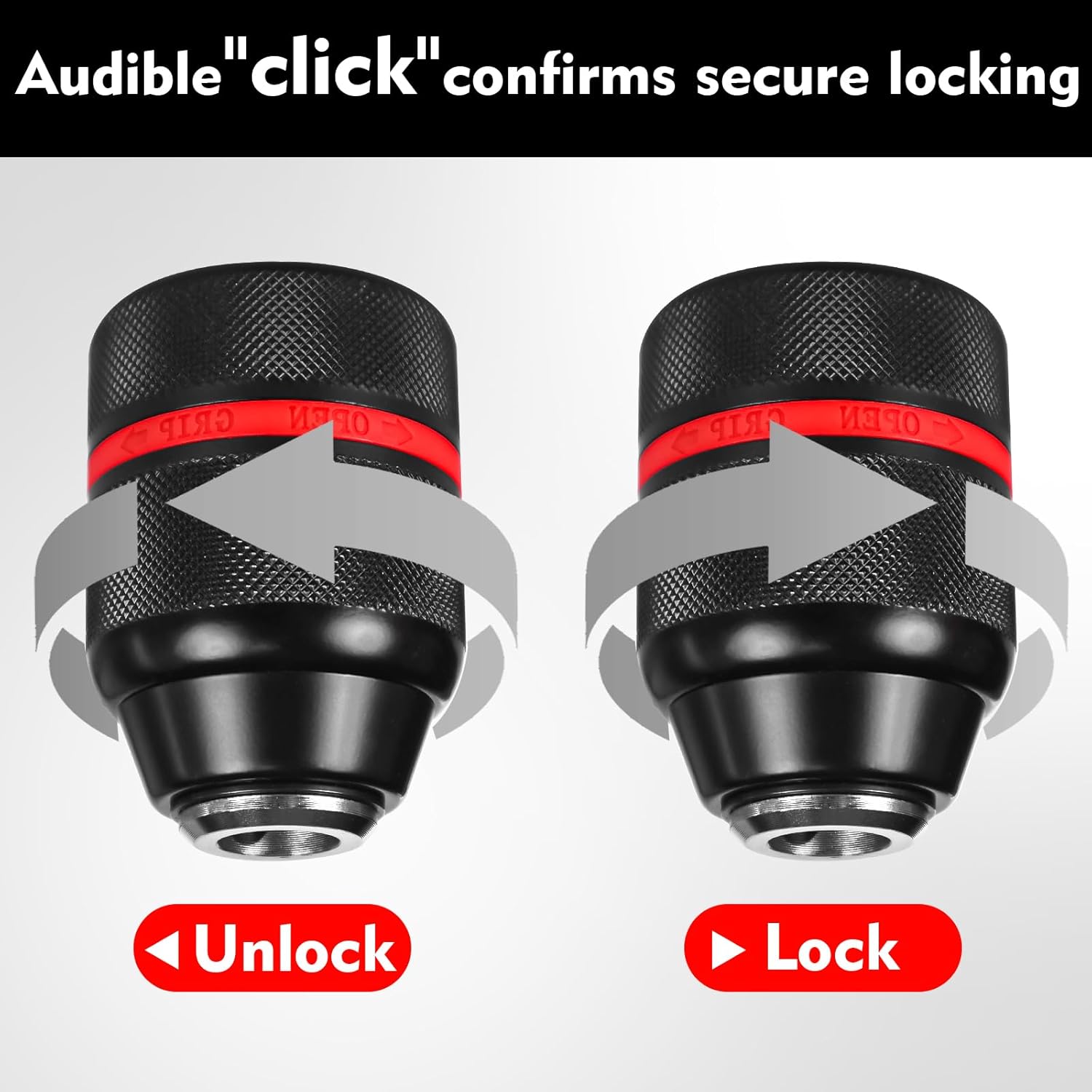 Keyless Drill Chuck 1/2" 20UNF for Milwaukee – 1.5-13mm Self-Tightening Quick Change Chuck, Fits M18/M12 Drills & Impact Drivers, Alloy Steel Construction
