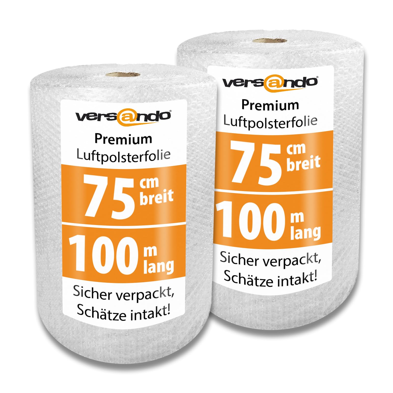 versando 2 envoltorios de burbujas de 100 m x 0,75 m, 2 capas