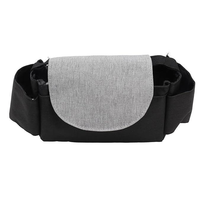 Baby Stroller Storage Bag, Universal Baby Stroller Bag Oxford Cloth Easy to Use Wear Resistance Scratch Resistance for Shopping (Black Grey)