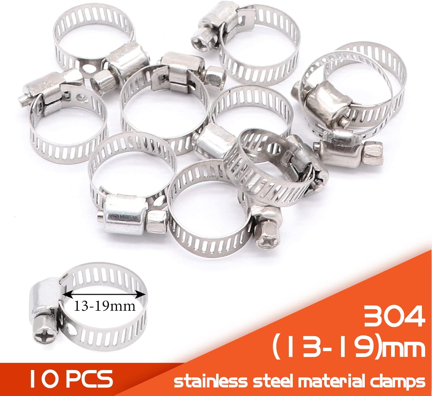 3/8" ID Fuel Hose Line 25FT NBR Rubber Push Lock Hose SAE 30R7 300PSI With 10 Clamps for Small Engines