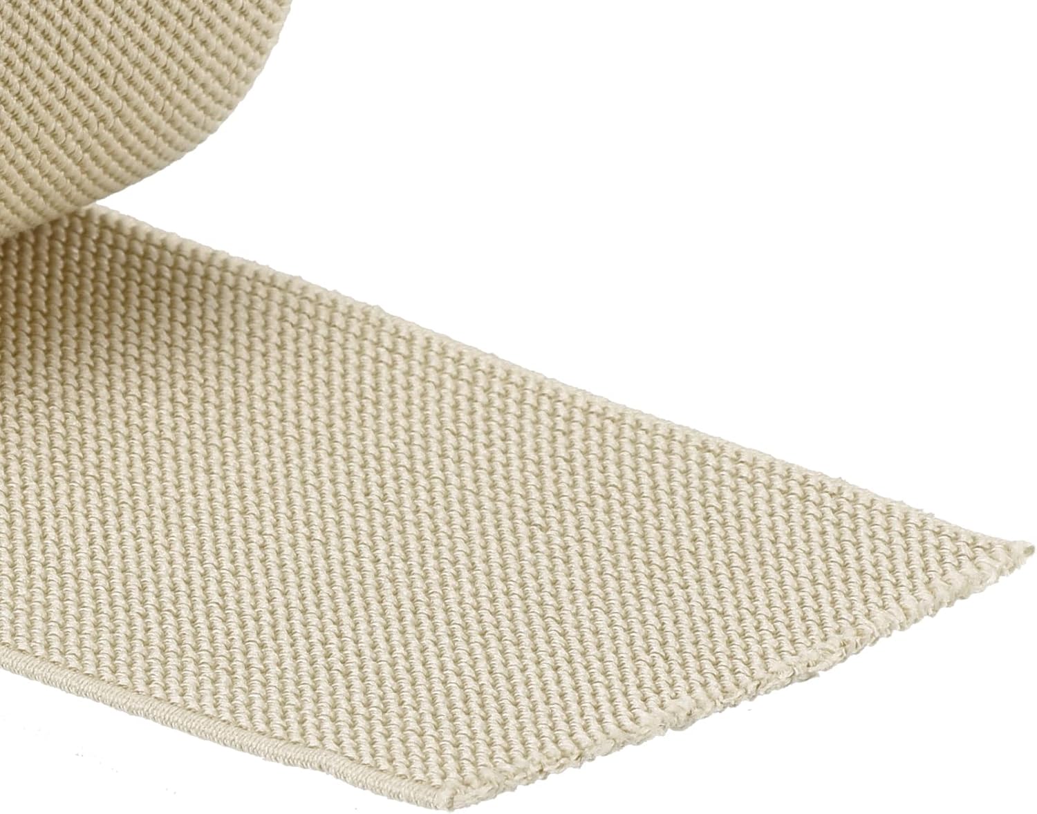 MECCANIXITY Twill Wide Elastic Band Double-Side 3 inch Flat 4 Yard Woven Elastic Band Knit Elastic Spool Heavy Stretch Strap Beige for Sewing, Waistband