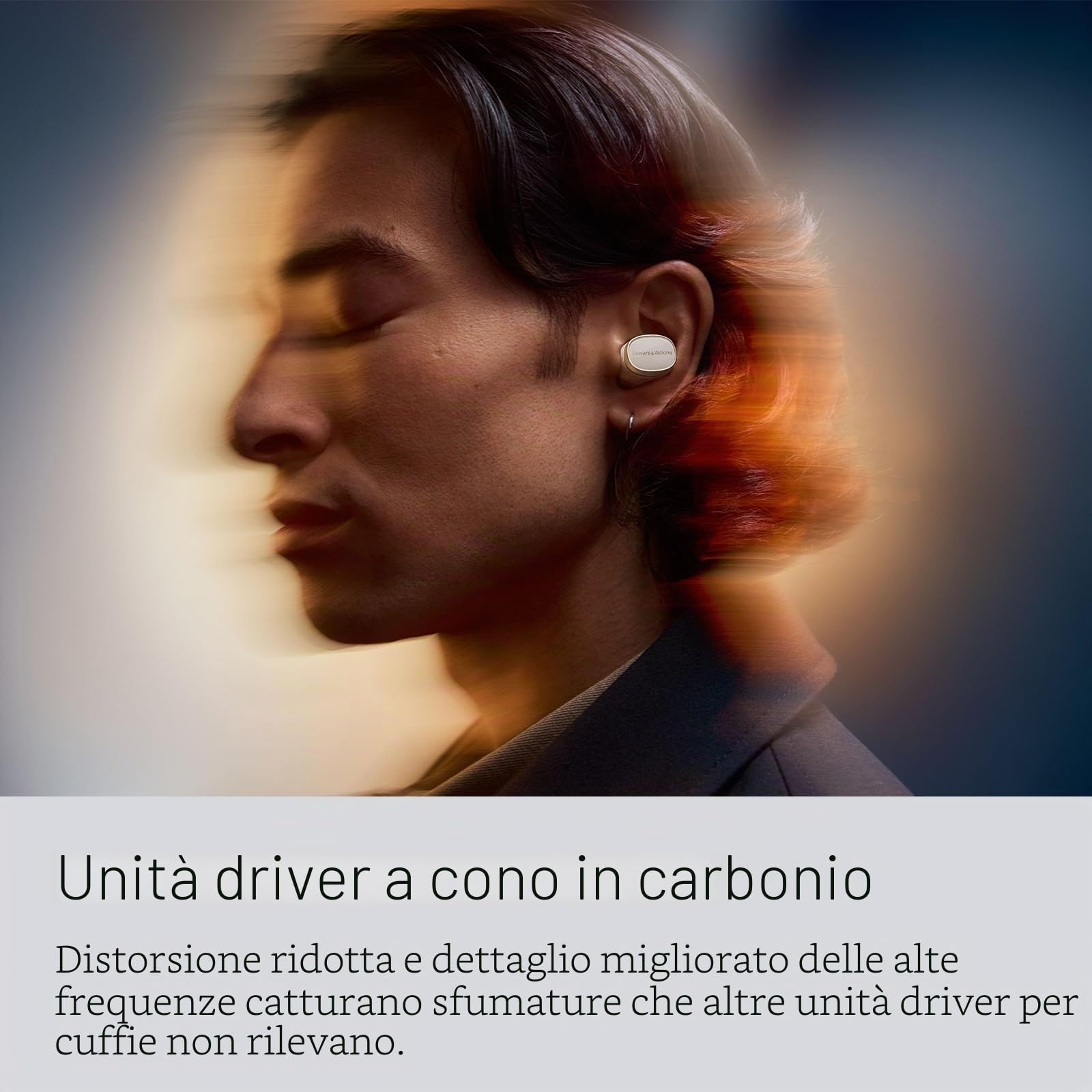 Bowers & Wilkins Pi8 True Wireless Noise Cancelling Earbuds con Bluetooth aptX, connessione wireless a 24 bit, ritrasmissione audio e 6 microfoni integrati, colore nero antracite