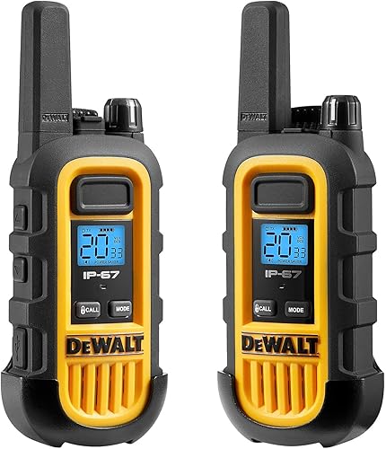 Miniatura 7 de DEWALT DXFRS800 - Walkie Talkies de alta resistencia de 2 W, impermeable, resistente a los golpes, largo alcance y Walkie Talkies DXFRS300 de 1
