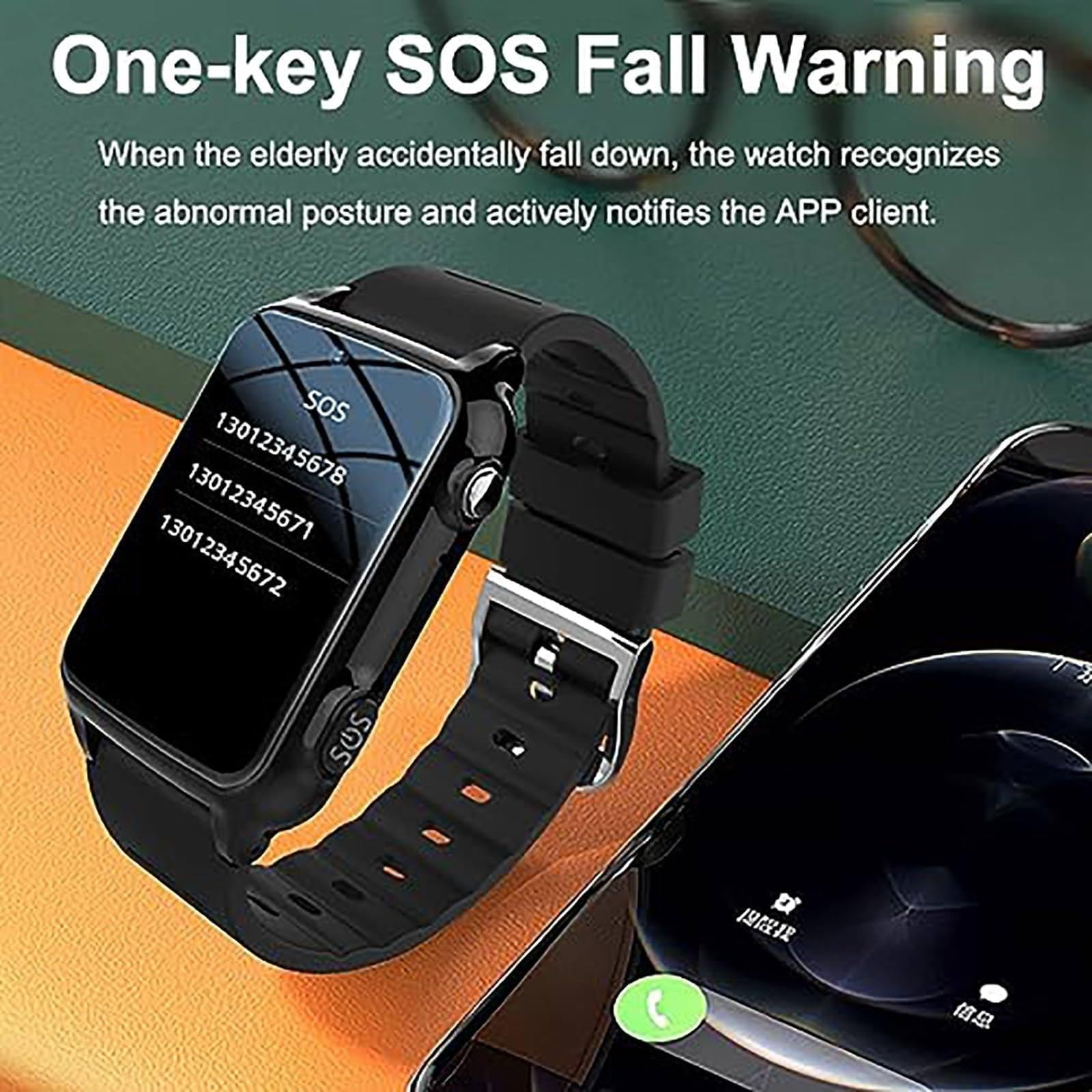 Montre Connectée 4g avec Détection De Chute Red