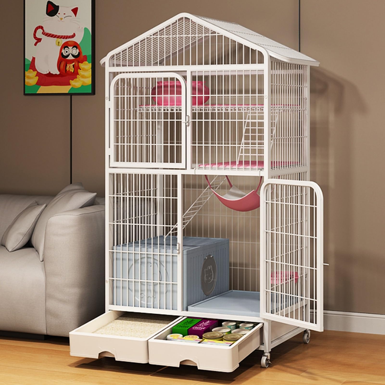 Enclos pour 1 à 3 chats pour sécuriser les appartements
