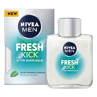 NIVEA MEN FRESH KICK After Shave Balm (100ml), Refreshing After Shave Lotion, Men's Skin Care, After Shave Balm with Min