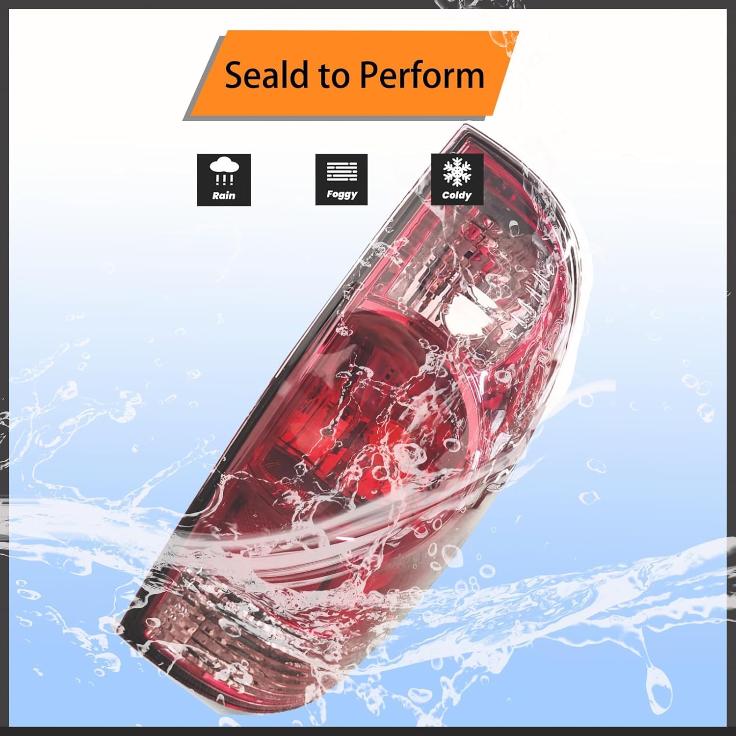 Pair Tail Lights Assembly W/Harness For 2005 2006-2015 Toyota Tacoma Pickup Truck Rear Brake Lamp Chrome Red Housing Clear lens Left Driver and Right Passenger Replacement T(LH&RH)