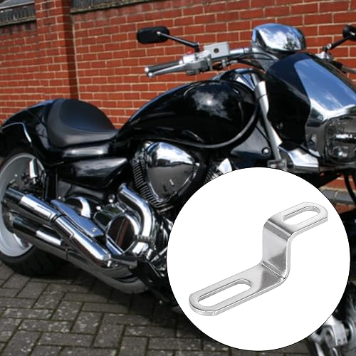 Miniatura 2 de Motoforti 0.787 in 1.181 in 0.8 "1.18" motocicleta tubo de escape soporte Z forma silenciador montaje abrazadera acero inoxidable tono plata