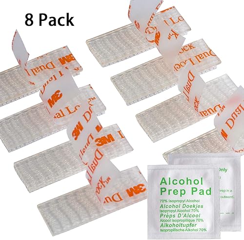 Vista 6 de EZ Pass/IPass/IZoom/SunPass Tiras de montaje 4 piezas (2 juegos), tiras adhesivas de doble bloqueo (4)