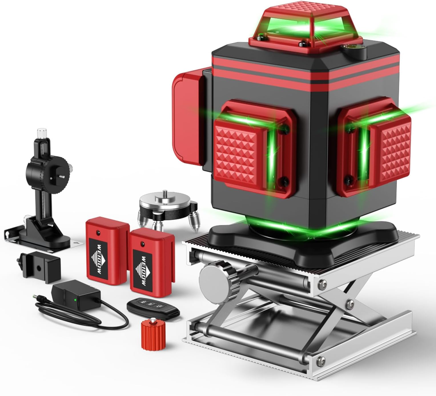 360 Degree Self-Leveling Cross Line Laser Level – 2 Lines, 50ft Range – With Carry Case & Batteries