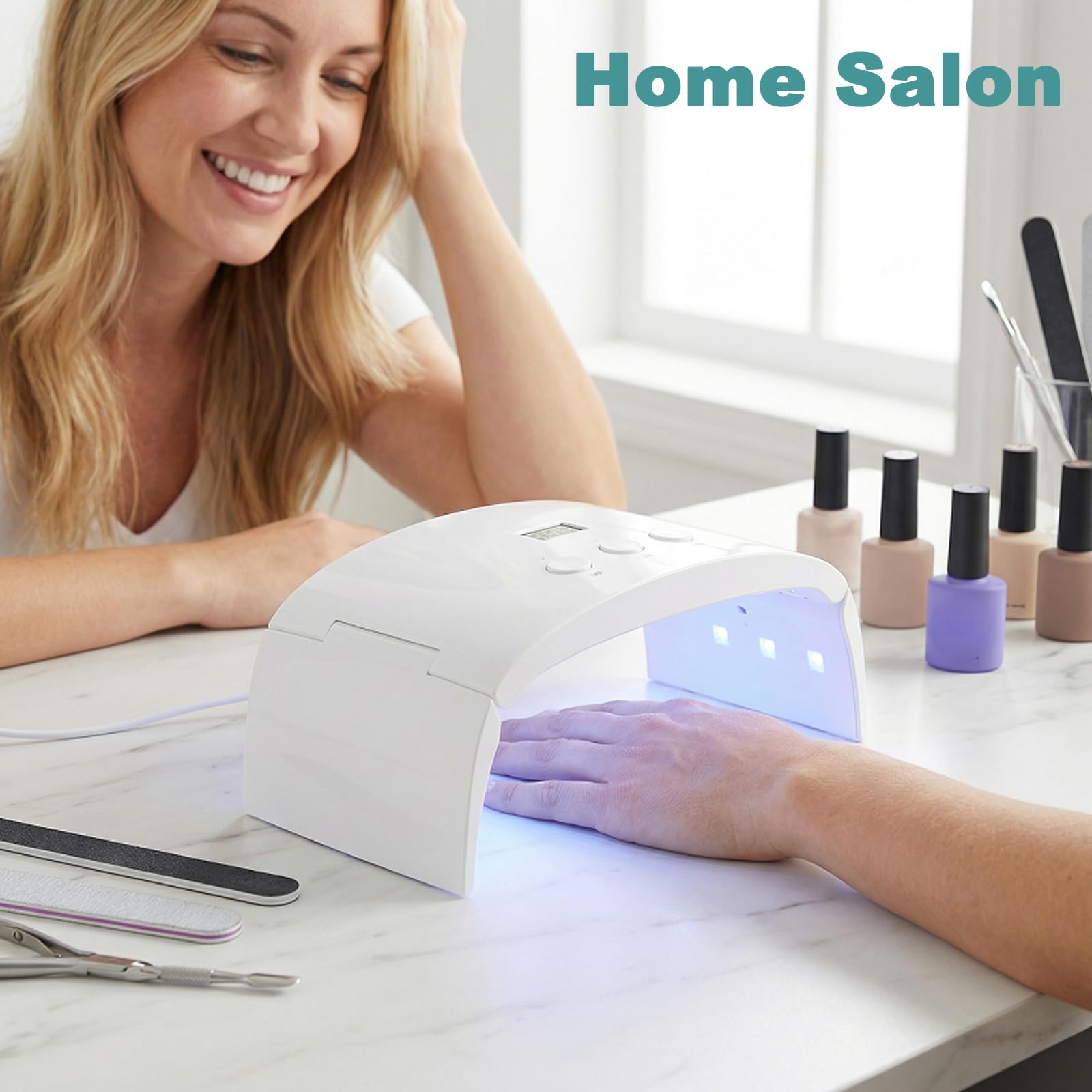 Lotifie UV LED Nail Lamp, Foldable Gel Polish Curing Light Dryer