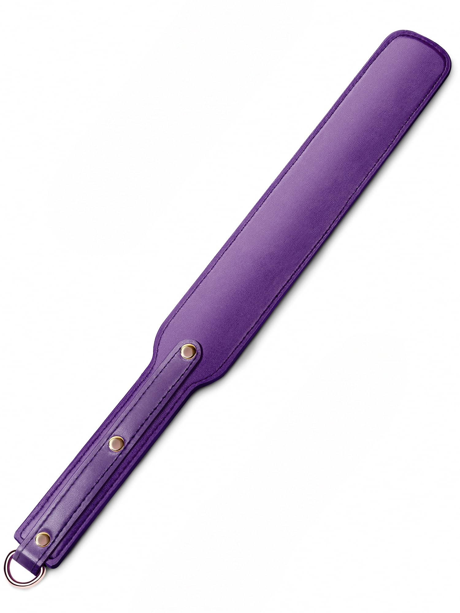 Ueemph 14 inch Faux Leather Paddle,Riding Crop for Horse Training, Stainless Steel Handle (Purple)
