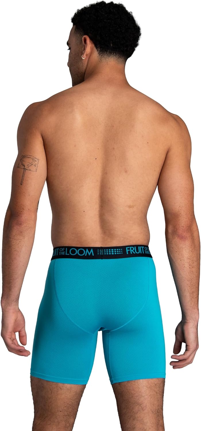 Fruit of the Loom mens Men's Breathable Boxer Briefs, Moisture Wicking Underwear, Assorted Color Multipacks - Image 6