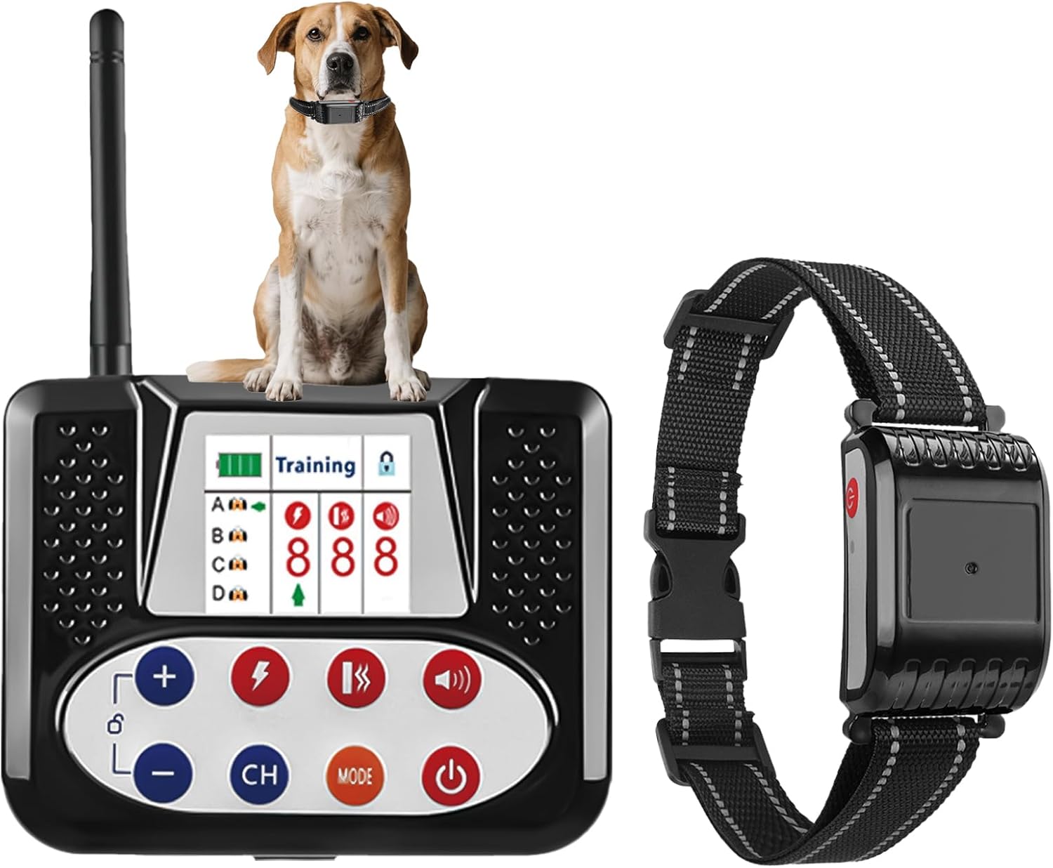 Wireless Dog Fence System for Dogs with Shock/Vibration Modes,Waterproof & Adjustable Perimeter Collar for Safety and Outdoor, Remote Training Collar