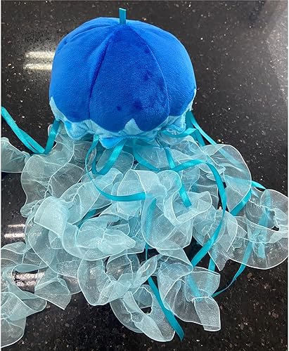 Miniatura 4 de JIANEEXSQ Juguete de peluche creativo de medusas coloridas de simulación animal marino jalea pescado juguete de peluche para decoración de