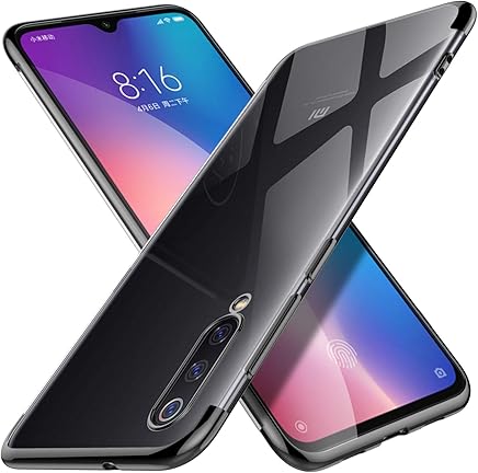 KuGi. para Funda Xiaomi Mi 9, TPU Transparente Slim Silicona Case Cover [Anti-ara?azos] Dise?ado para Xiaomi Mi 9 - Negro