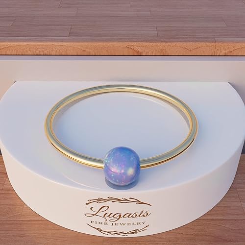 Vista 29 de 14k Gold Filled White Opal Nose Ring - 20 Gauge Cartilage Earring with 8-9mm Hoop Diameter - Perfect Piercing Jewelry for Women and Men