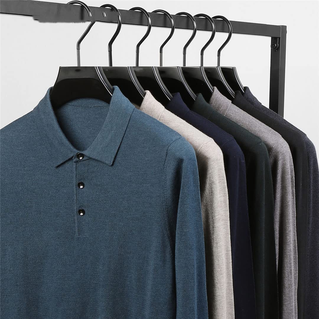 Vogrtcc Maglione da uomo a maniche lunghe Pullover Slim Maglia Lana Misto Caldo Top, Grigio scuro9, M