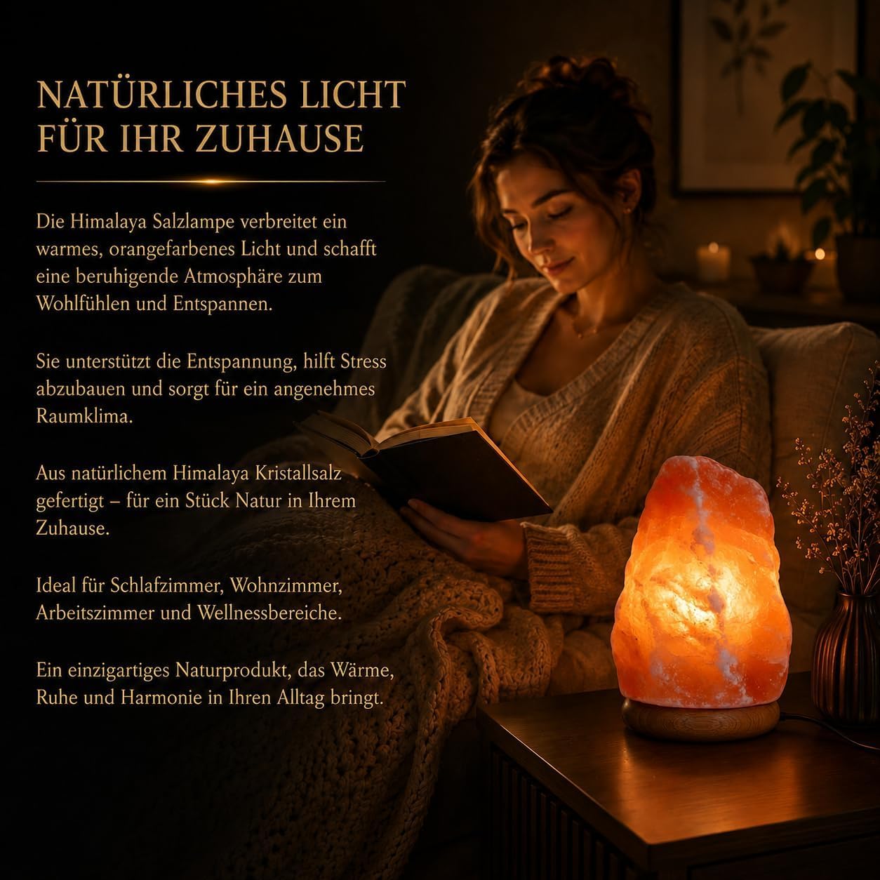 Salzlampe Salzkristall Lampe Tischlampe Salzkristalllampe SalzsteinLampe Natürliche Rosa Salz Nachtischlampe Salt lamp aus Salt Range Pakistan (7-11 KG)