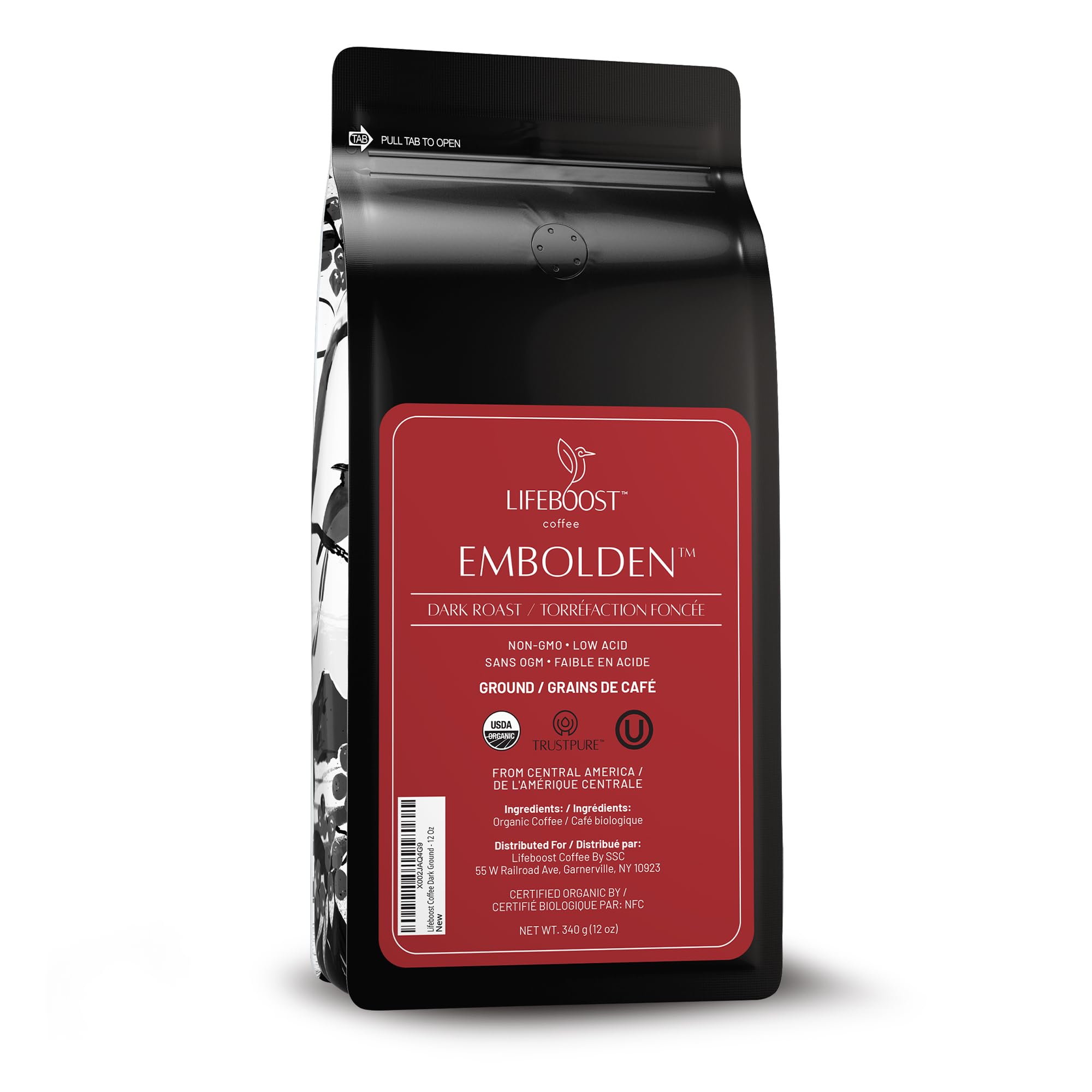  LIFEBOOST Cafe Entier Dark Torréfaction - Organique USDA sans Acide - Contreforts Non-GMO Testés Indépendamment pour My