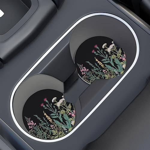 Miniatura 7 de Portavasos para automóvil, posavasos para portavasos de automóvil, paquete de 4 unidades, insertos antideslizantes universales de cerámica