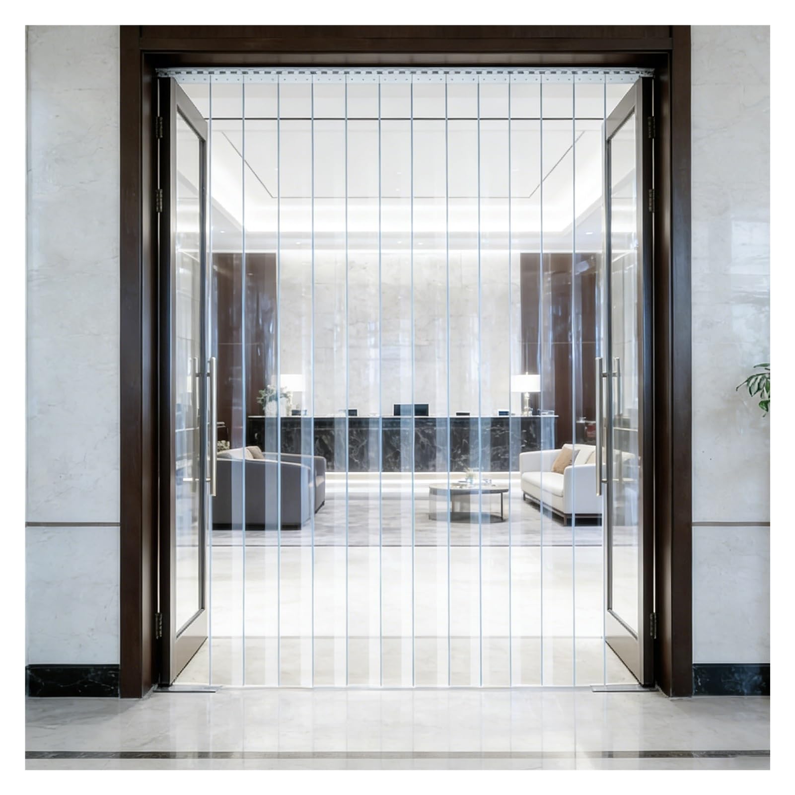 Lot Bandes en Plastique Air Curtain Isolation Rideau Lanière PVC Lamelles Chambre Froide, Usine(150x200cm/59.06x78.74in)