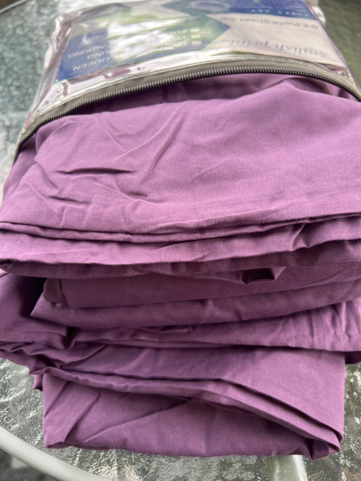 Silvon King Size Sheets Set 101" W x 108" L 4Piece