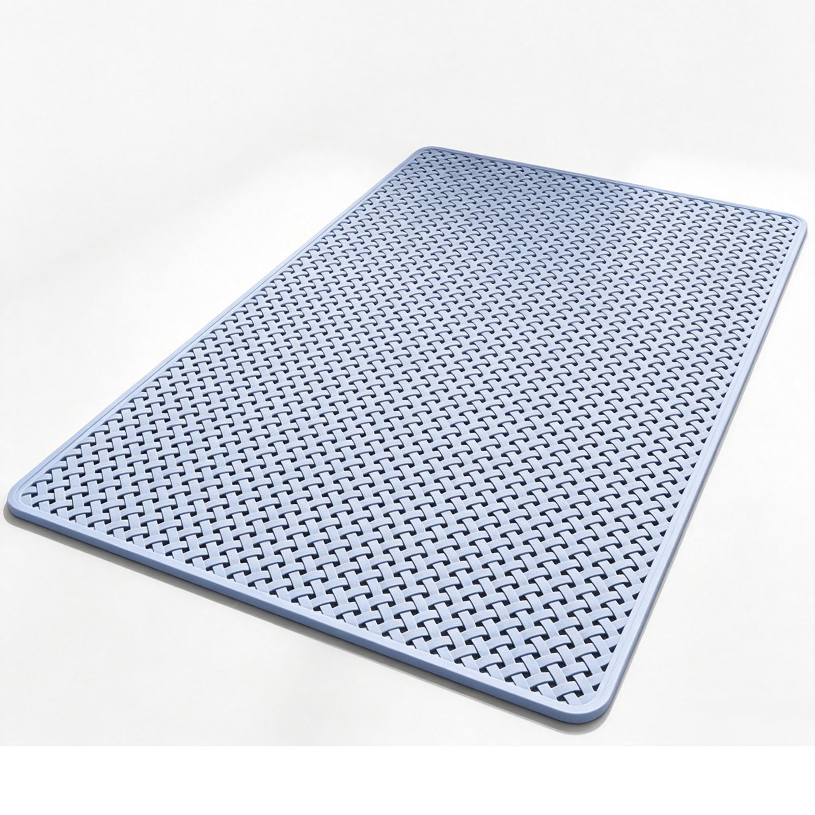 Alfombrilla Ducha PVC Suave Textura Tejida Alfombra Bañera Cuatro tamaños para Secado rápido con Ventosa Se Puede Colgar para secar contra la Pared Sin Olores Apto para Piscinas