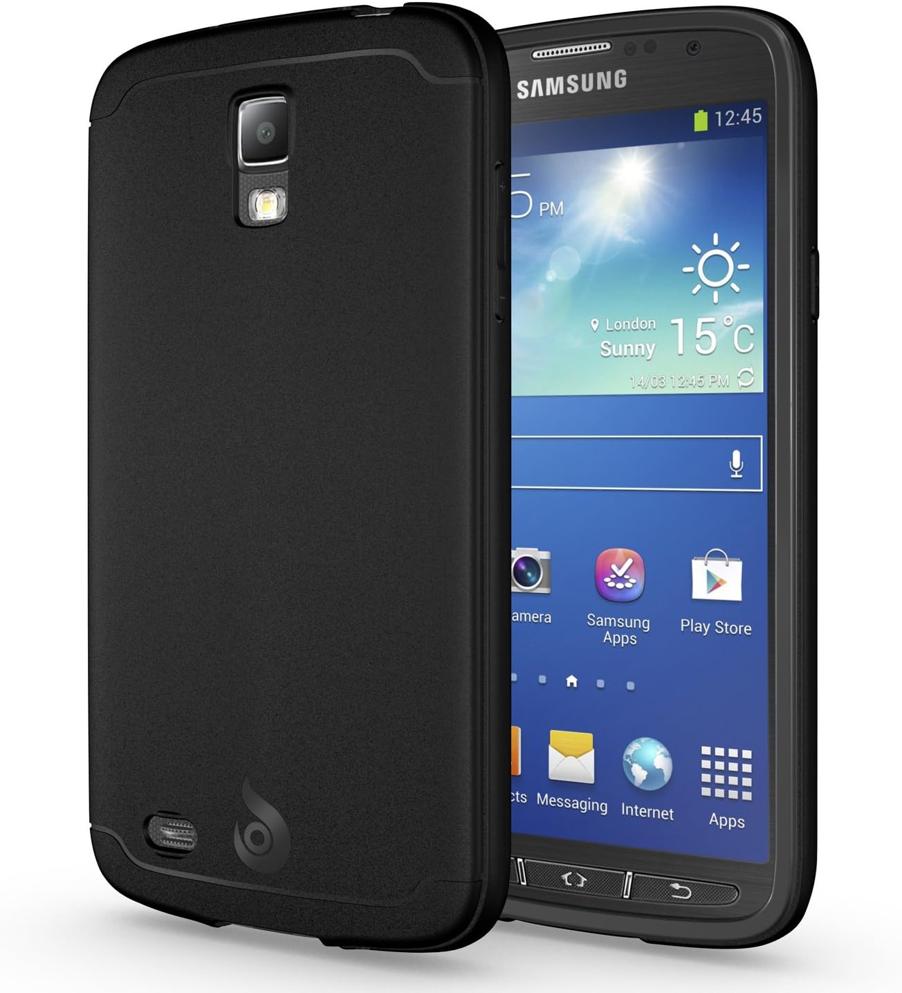 Galaxy S4 Active Case, Diztronic Matte Back Black Flexible TPU Case for Samsung Galaxy S4 Active - Matte Black - (G4A-DM-BLK)