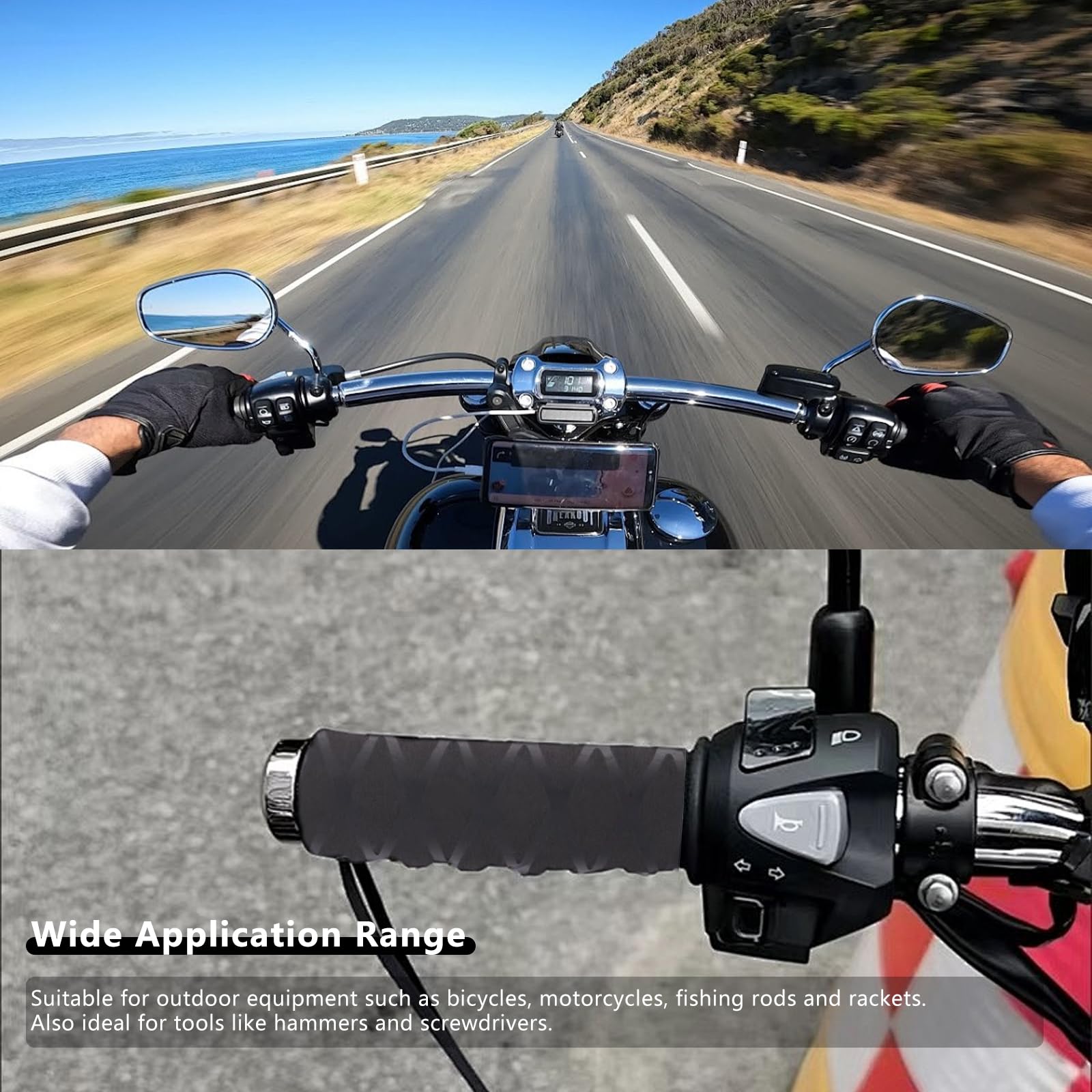 Copertura Universale Termorestringente per Manopole e Comandi Riscaldati – 2 Paia, Adatta a Moto, Biciclette, Attrezzi e Altro