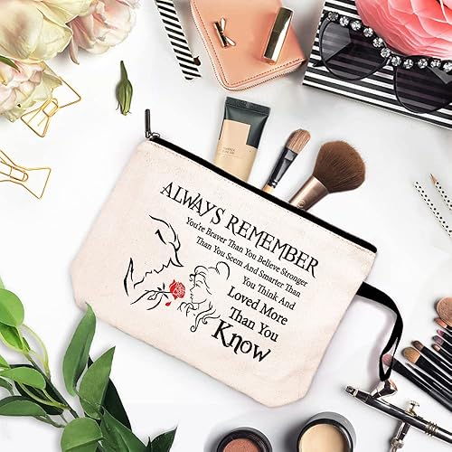 Miniatura 2 de ZHANTUONE Bolsa de cosméticos Beauty Beast Story, You Are Braver Stronger Smarter Than You Think - Bolsa de cosméticos, regalos inspirados en
