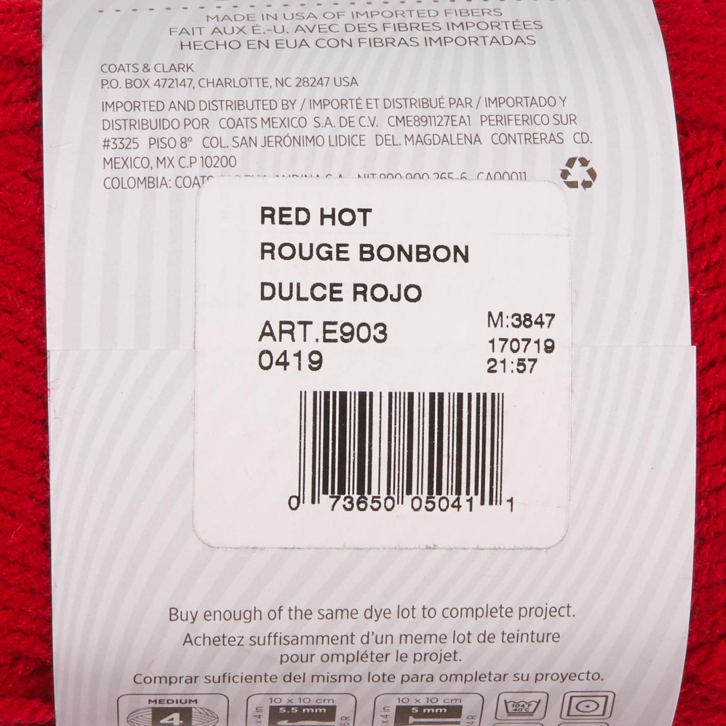 Amazon Com Red Heart Heat Wave Red Hot