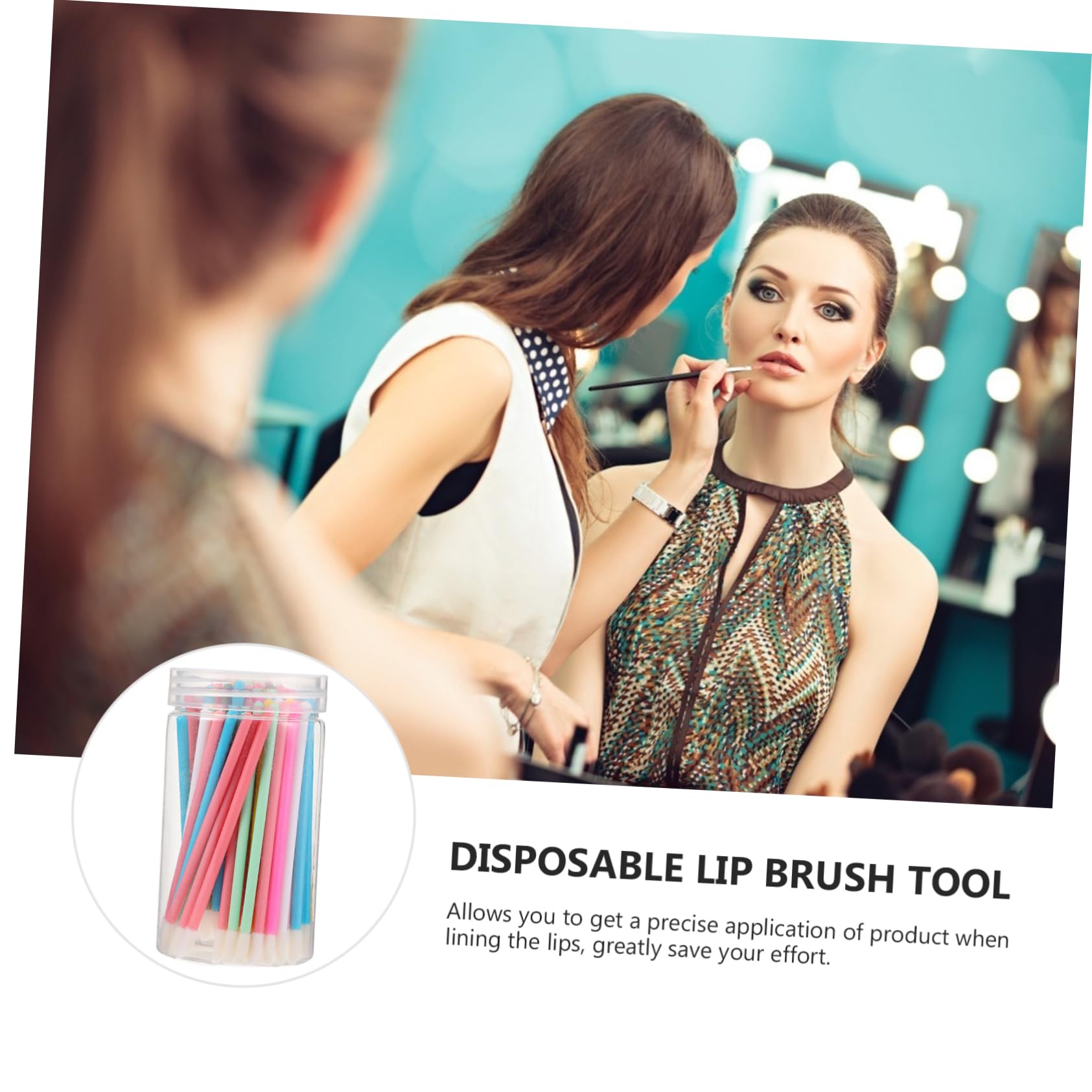 Beatifufu 100pcs Lipstick Applicator Wands Makeup Lip Brush Set for Smooth Application for Birthday Christmas