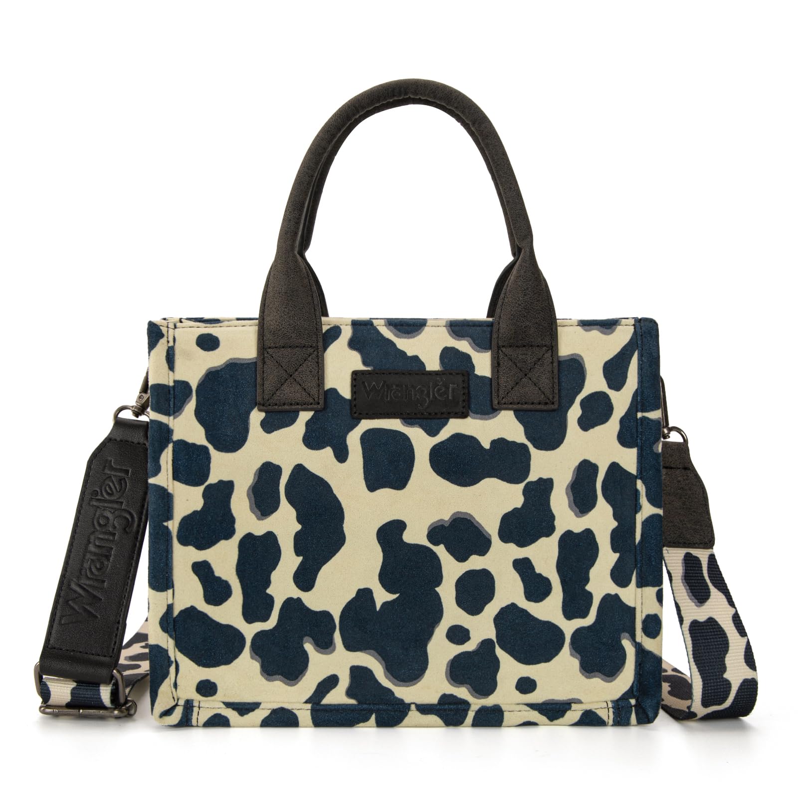Wrangler Lightweight Tote for Women Cute Cow Print Top Handle Bags with Shoulder Strap